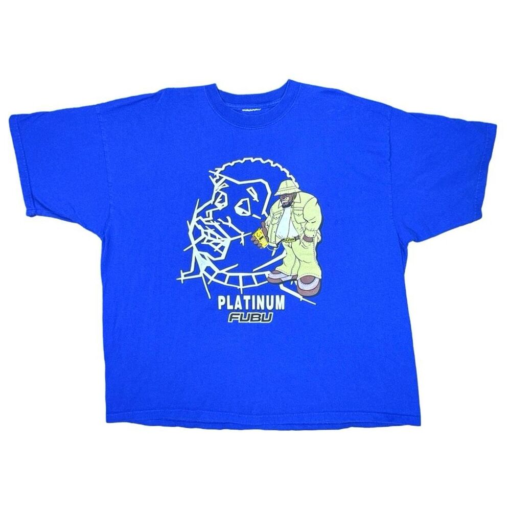 Vintage Y2K Platinum FUBU Fat Albert Crew Neck Tee - Size 3XL